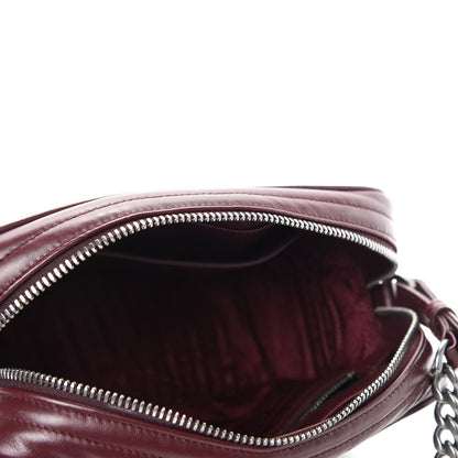 Prada Soft Calfskin Impunture Diagramme Camera Bag Granato 5 of 9