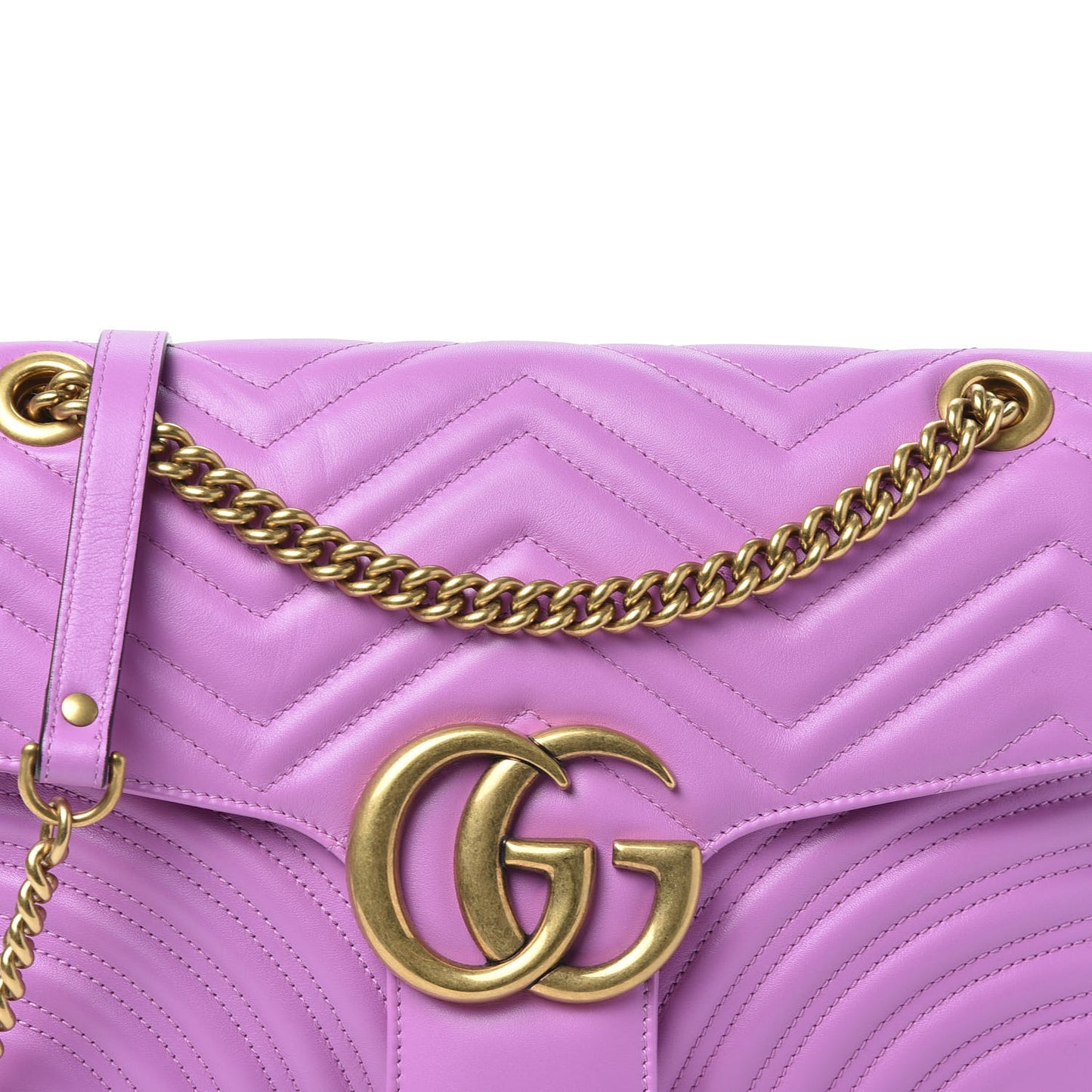 Calfskin Matelasse Medium GG Marmont Shoulder Bag Candy Mousse