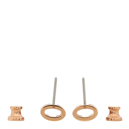 Hermes Rose Gold Lacquered Mini Pop H Earrings Lilac 4 of 5