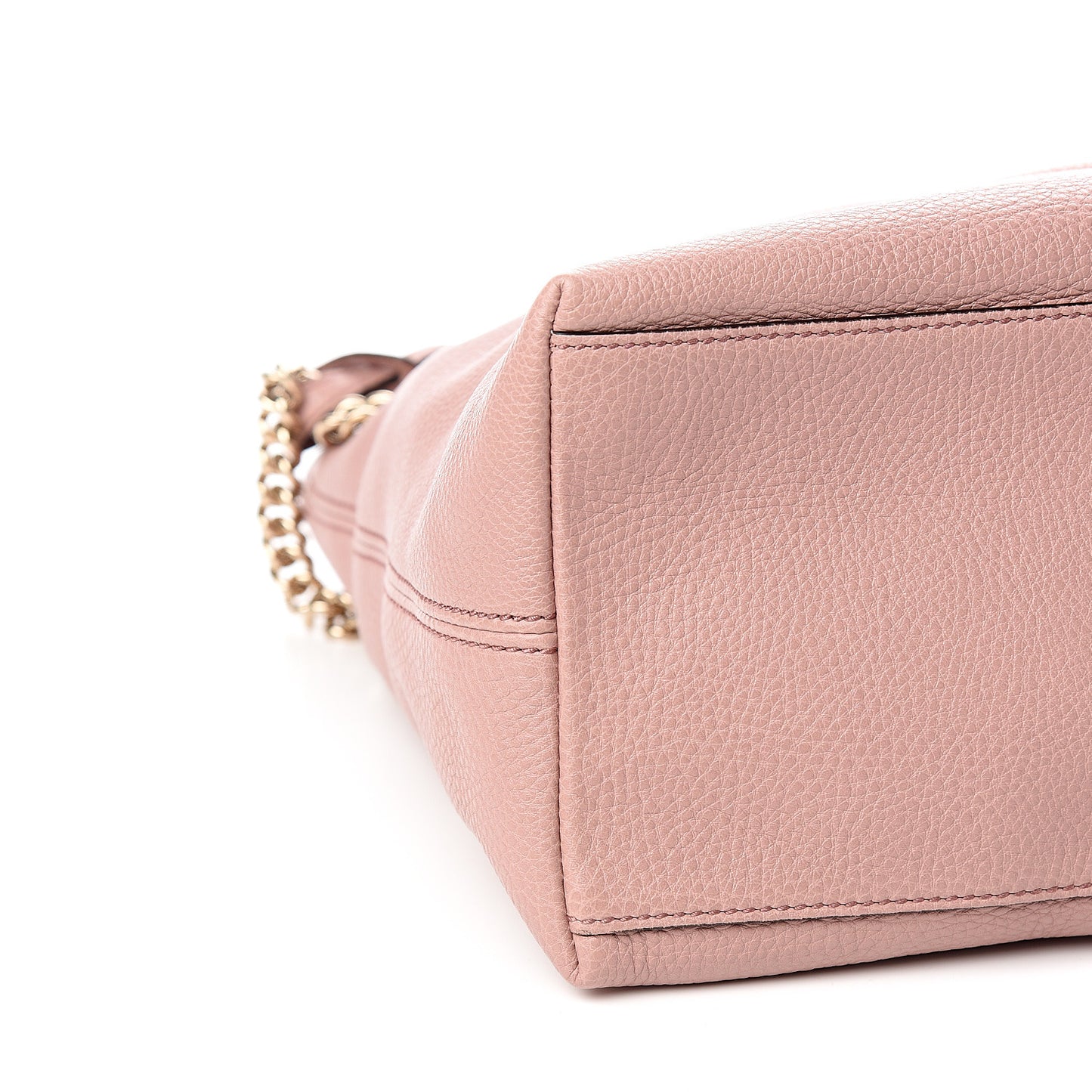 Pebbled Calfskin Medium Soho Chain Shoulder Bag Dark Cipria