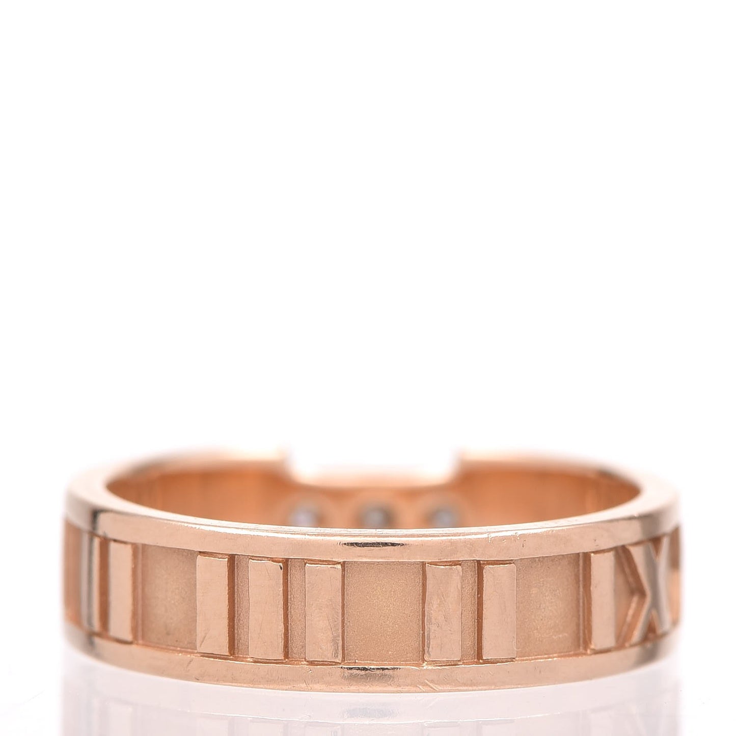18K Rose Gold Diamond Atlas Ring 56 7.5