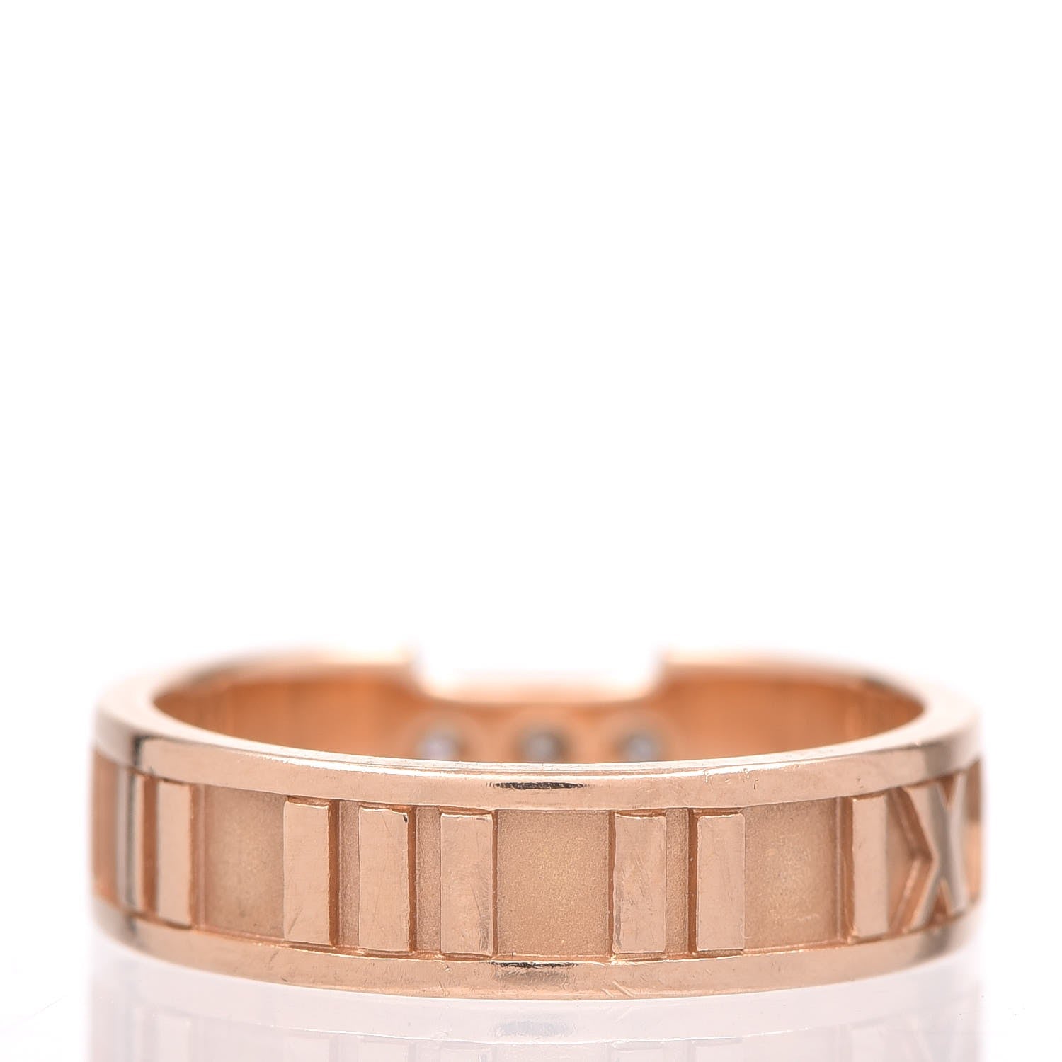 Tiffany 18K Rose Gold Diamond Atlas Ring 56 7.5 4 of 6