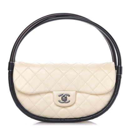 Chanel Quilted Lambskin Small Hula Hoop Flap Ivory 1 of 10
