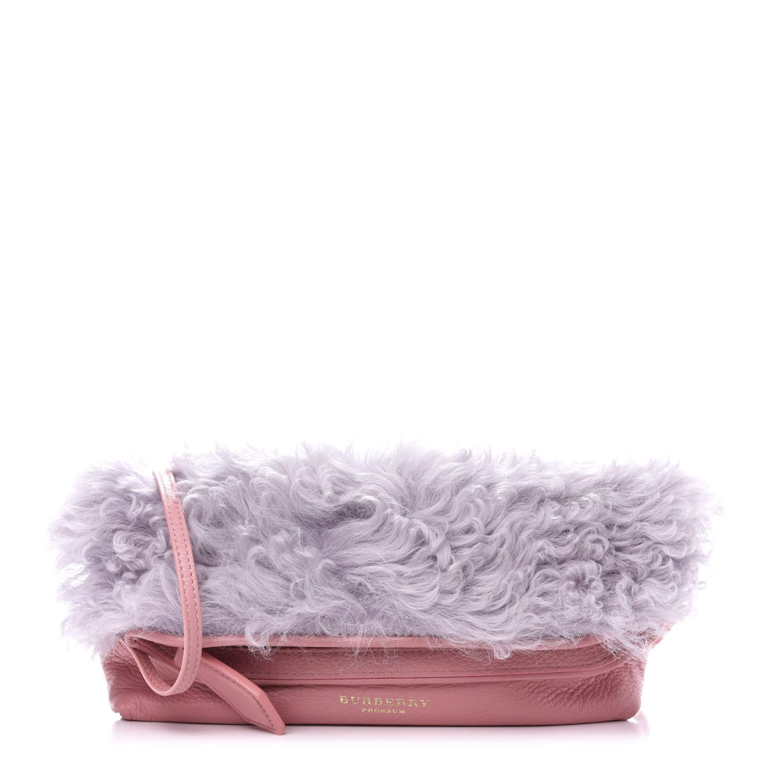 Burberry Shearling Prorsum Crossbody Bag Pale Rose 1 of 8