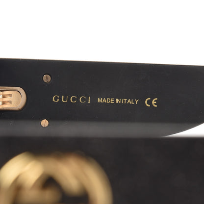 Gucci Square Frame Glitter GG0102S Sunglasses Black 6 of 9