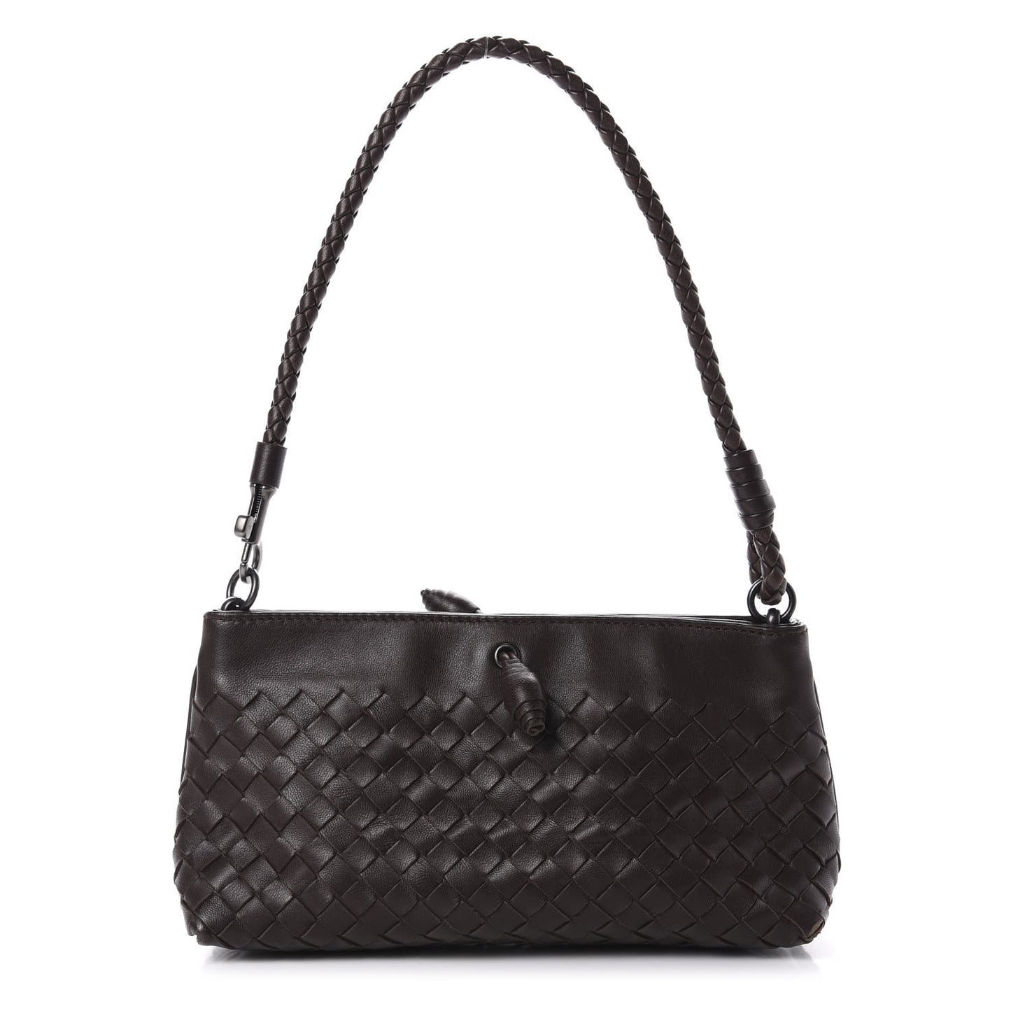 Nappa Intrecciato Mini Shoulder Bag Ebano