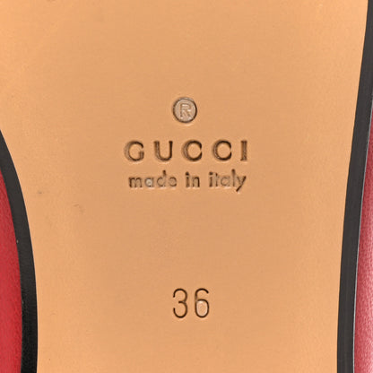 Gucci Malaga Kid Womens Princetown Slippers 36 Hibiscus Red 6 of 11