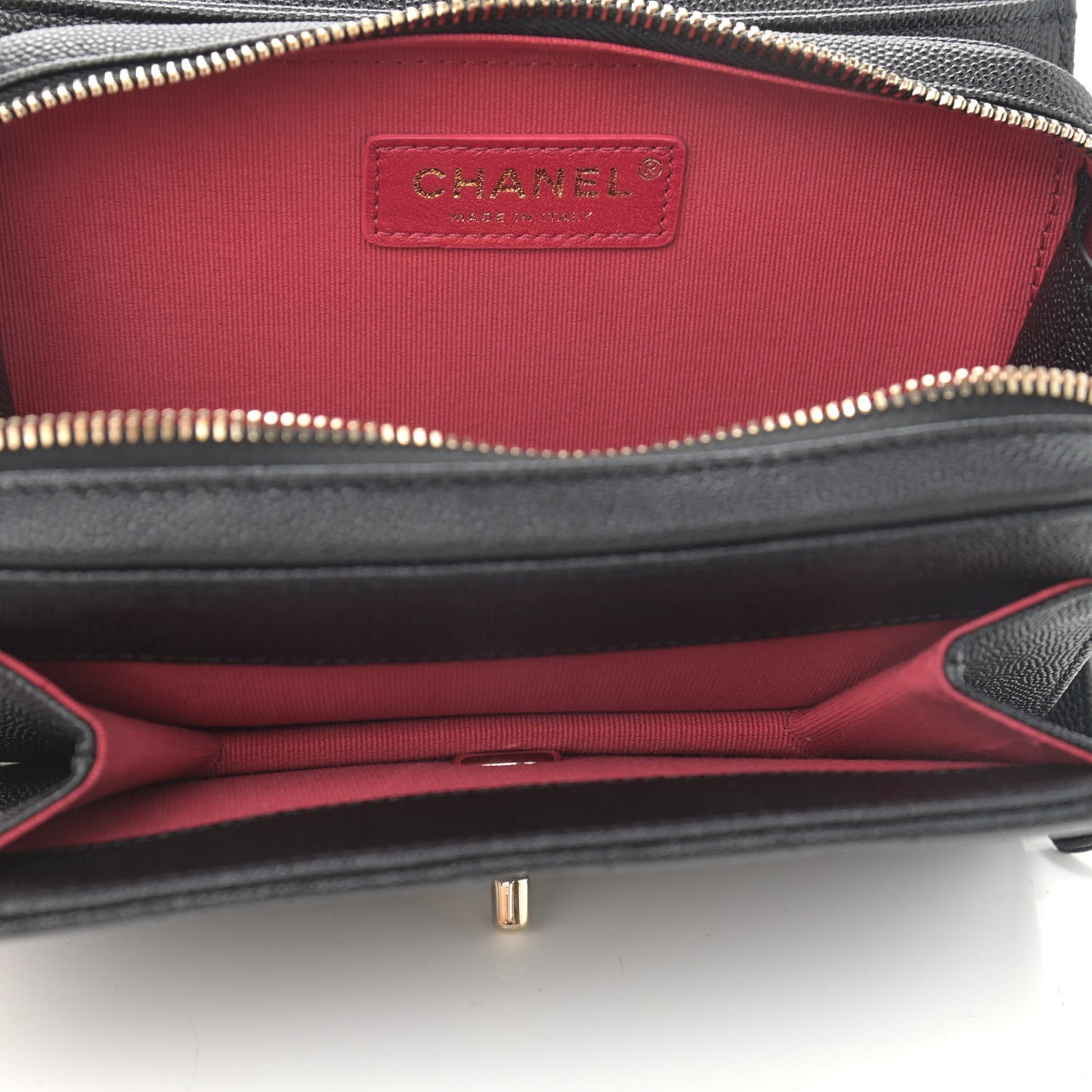 Caviar Quilted Like A Wallet Flap Black