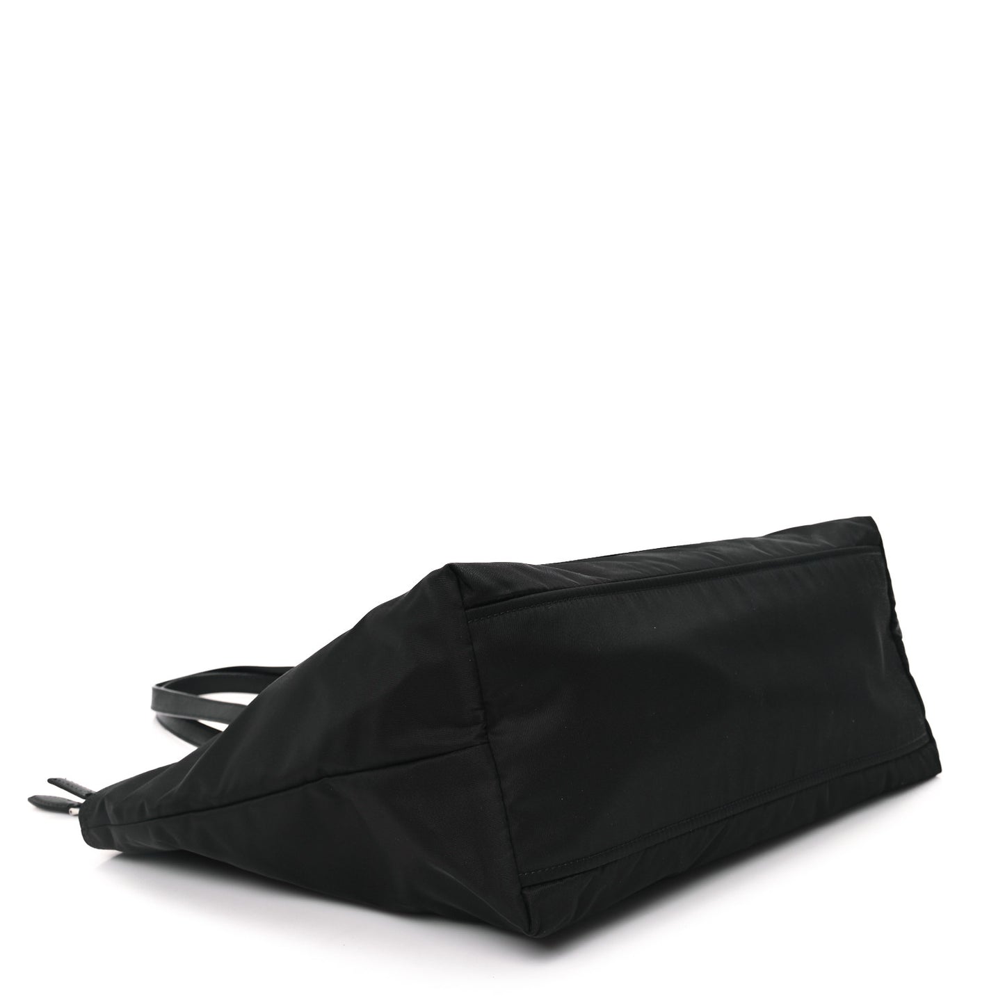 Tessuto Nylon Saffiano Shopping Tote Black