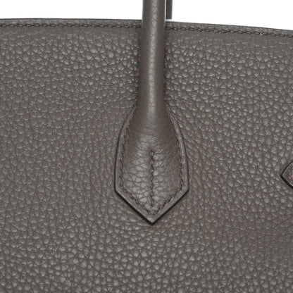 Hermes Taurillon Clemence Birkin 35 Etain 24 of 29