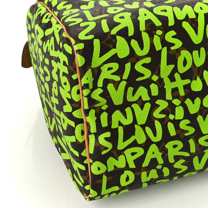 Louis Vuitton Monogram Graffiti Speedy 30 Green 8 of 10