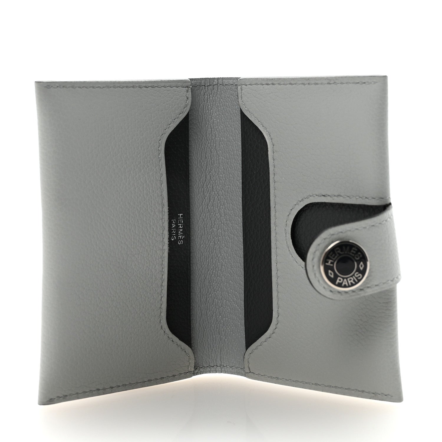 Hermes Evercolor Bi-Color RMS Card Holder Bleu Glacier Ardoise