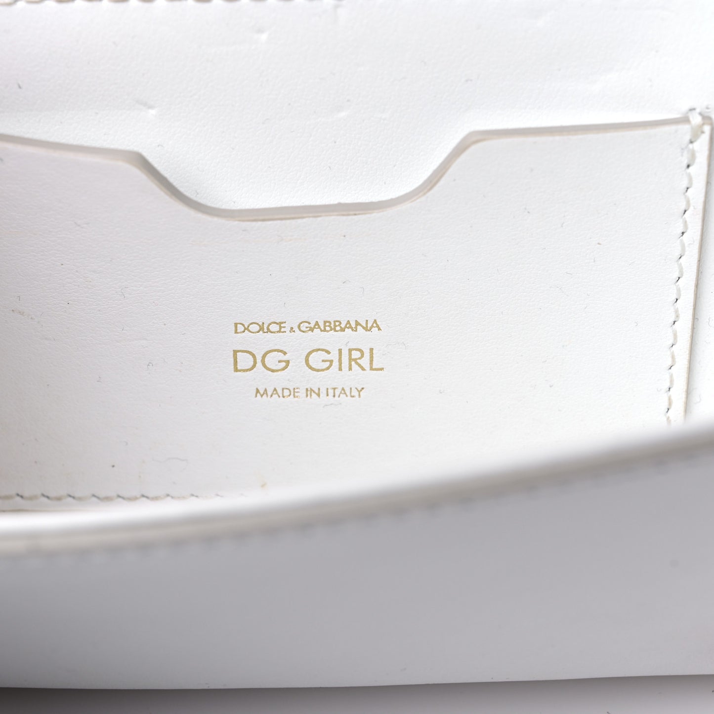 Nappa DG Girls Shoulder Bag White