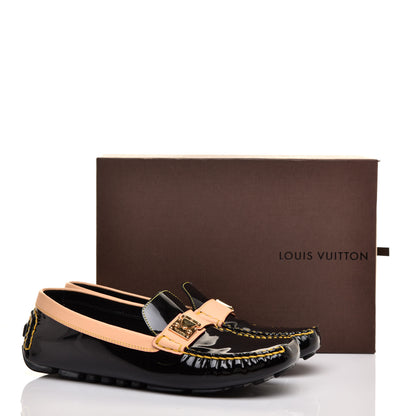 Louis Vuitton Patent Vachetta Zen Driving Loafers 39 Black 9 of 9