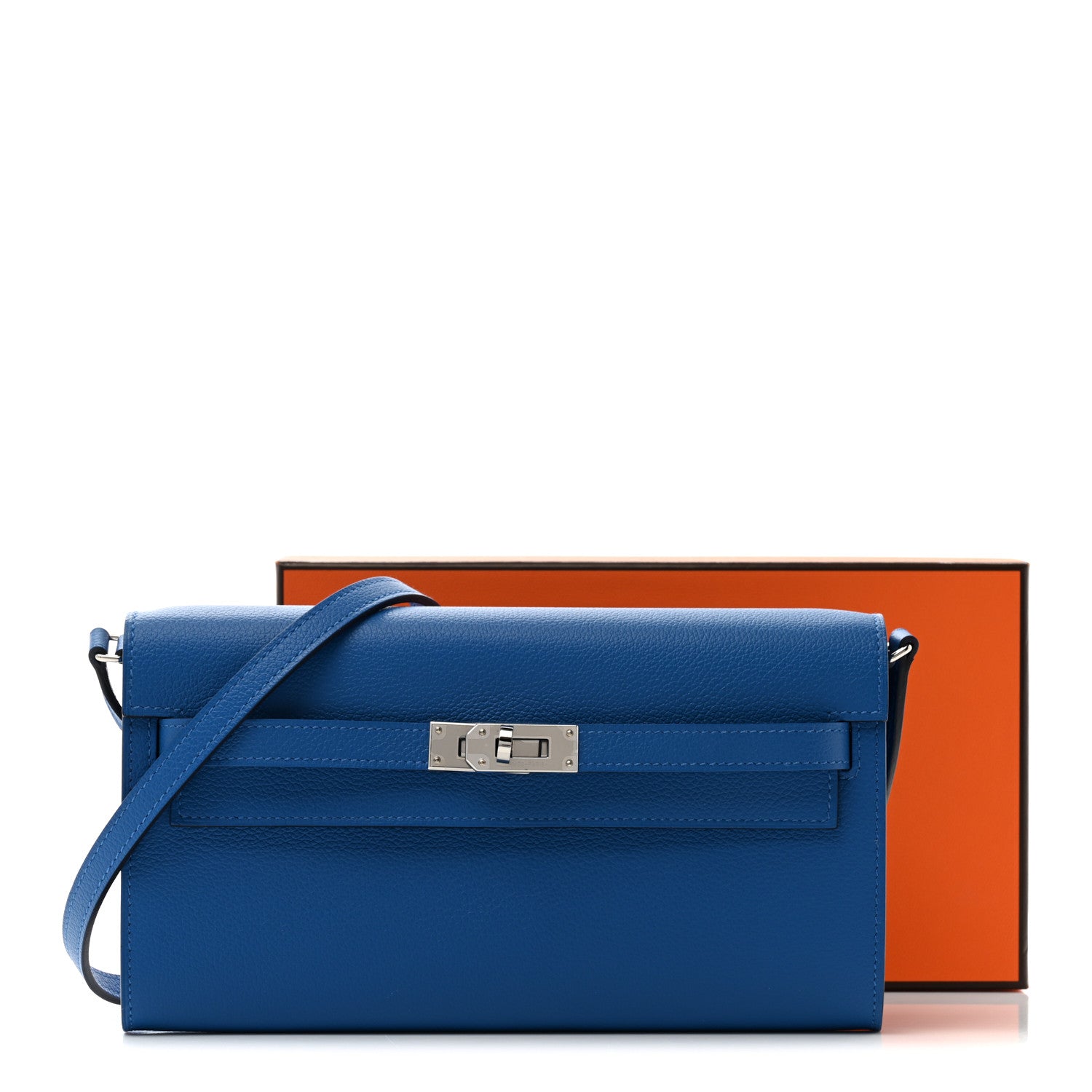 Hermes Evercolor Kelly To Go Wallet Bleu France 10 of 10
