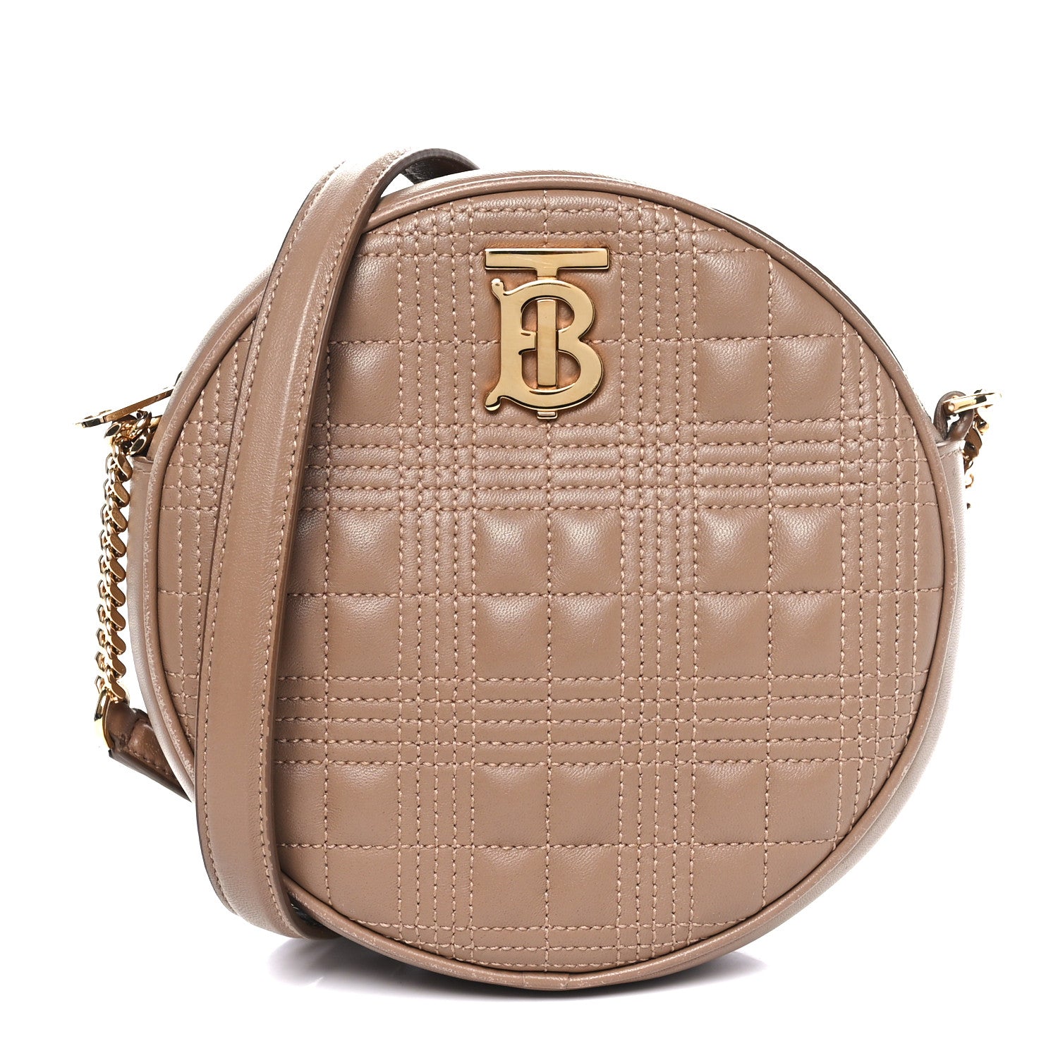 Burberry Lambskin Quilted New Louise Bag Camel 1 of 11