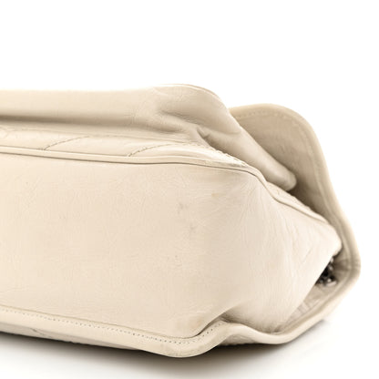 Saint Laurent Crinkled Calfskin Matelasse Monogram Medium Niki Chain Satchel Crema Soft 10 of 20