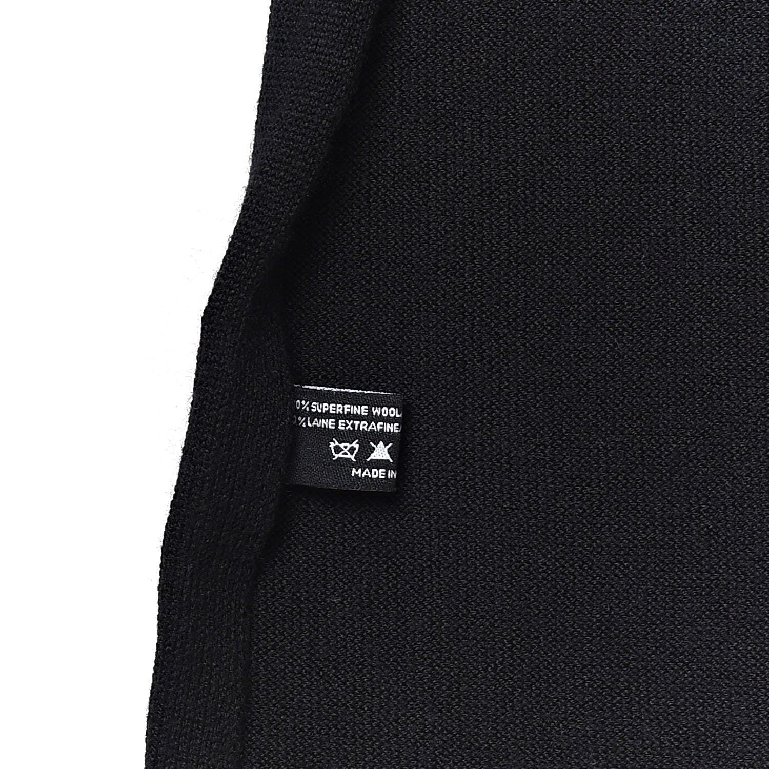 Chanel Wool Silk Cashmere Beaded CC Scarf Black 5 of 6