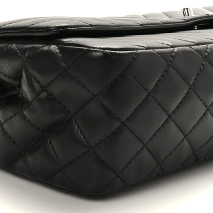 Chanel Lambskin Chevron Quilted Large Single Flap Black 8 of 10
