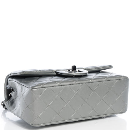 Chanel Lambskin Quilted Mini Flap Silver 4 of 9