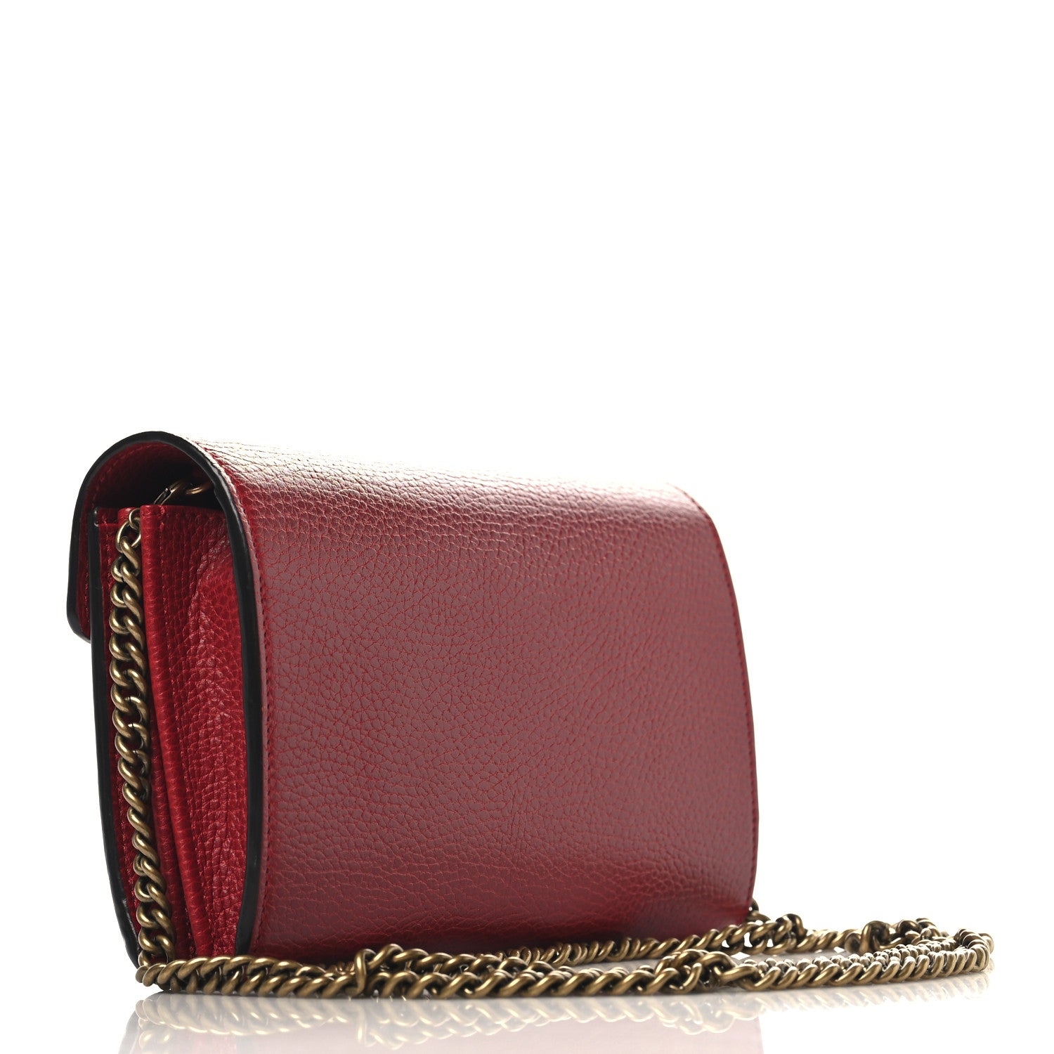 Gucci Calfskin Garden Dionysus Chain Wallet Hibiscus Red 3 of 12