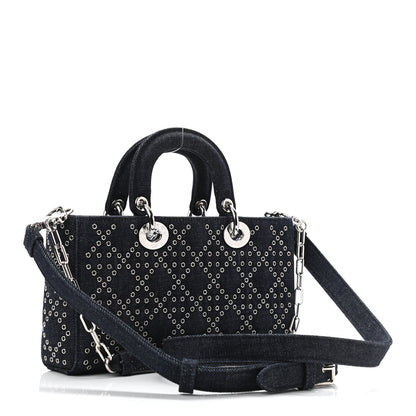 Christian Dior Denim Eyelet Lady D-Joy Blue 3 of 10