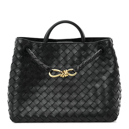 Bottega Veneta Nappa Intrecciato Medium Andiamo Shoulder Bag Black 1 of 10