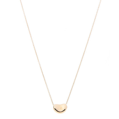 Tiffany 18K Yellow Gold 11mm Elsa Peretti Bean Pendant Necklace 1 of 9