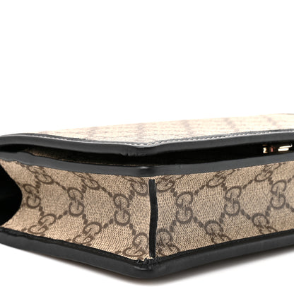 Gucci GG Emblem Monogram Wallet With Strap Beige Ebony Black 9 of 9