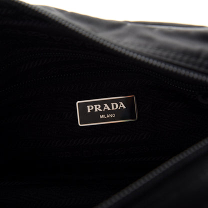 Prada Tessuto Nylon Studded New Vela Shoulder Bag Black Verde 6 of 10