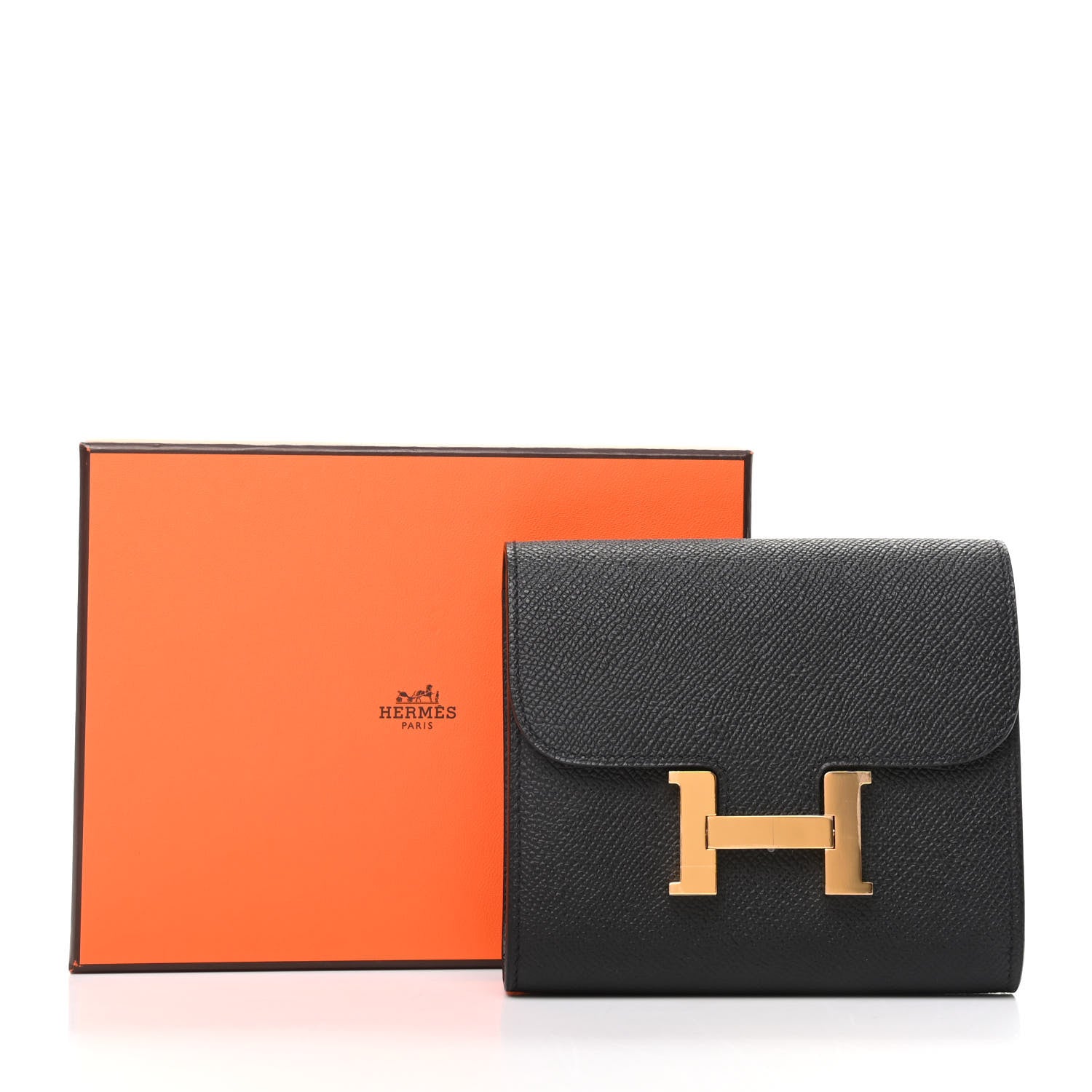 Hermes Epsom Constance Short Wallet Black 7 of 7