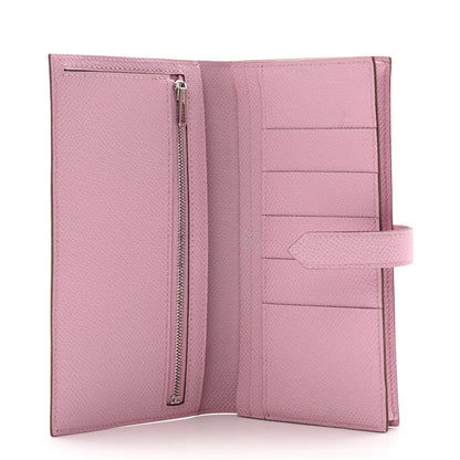 Hermes Epsom Bearn Gusset Wallet Mauve Sylvestre 5 of 8