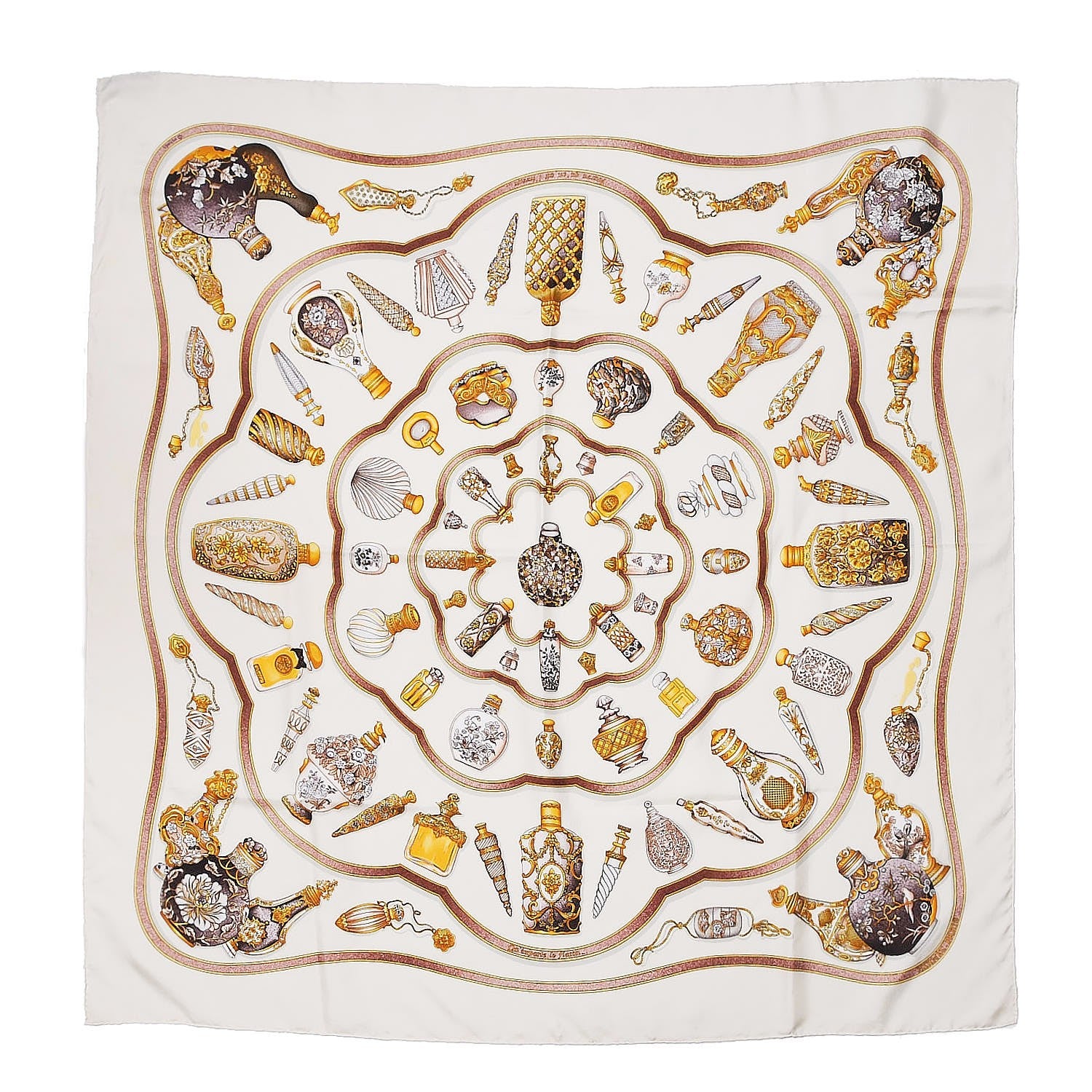 Hermes Silk Qu Importe Le Flacon Scarf 90 1 of 13