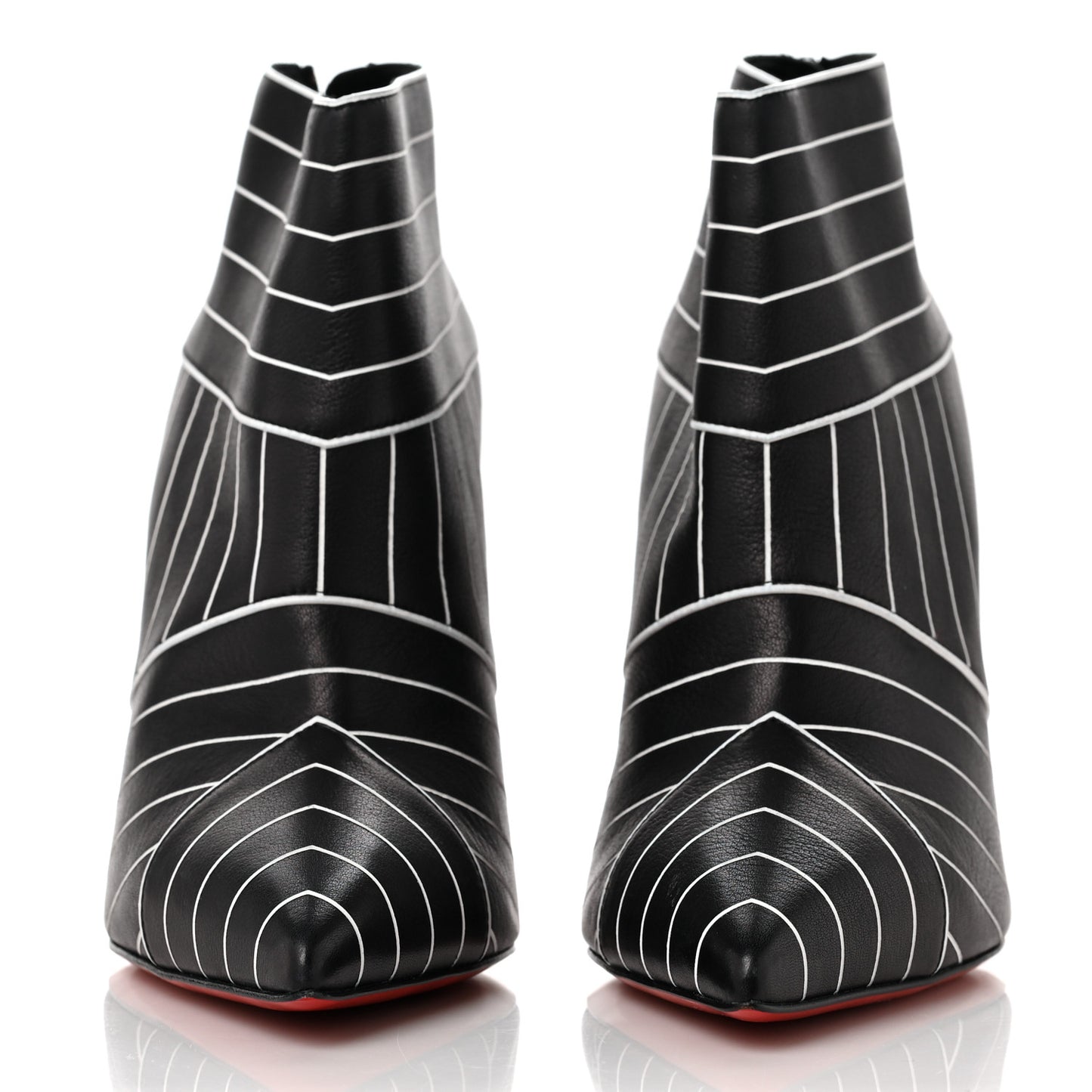 Calfskin Josselyn 100 Booties 41 Black White