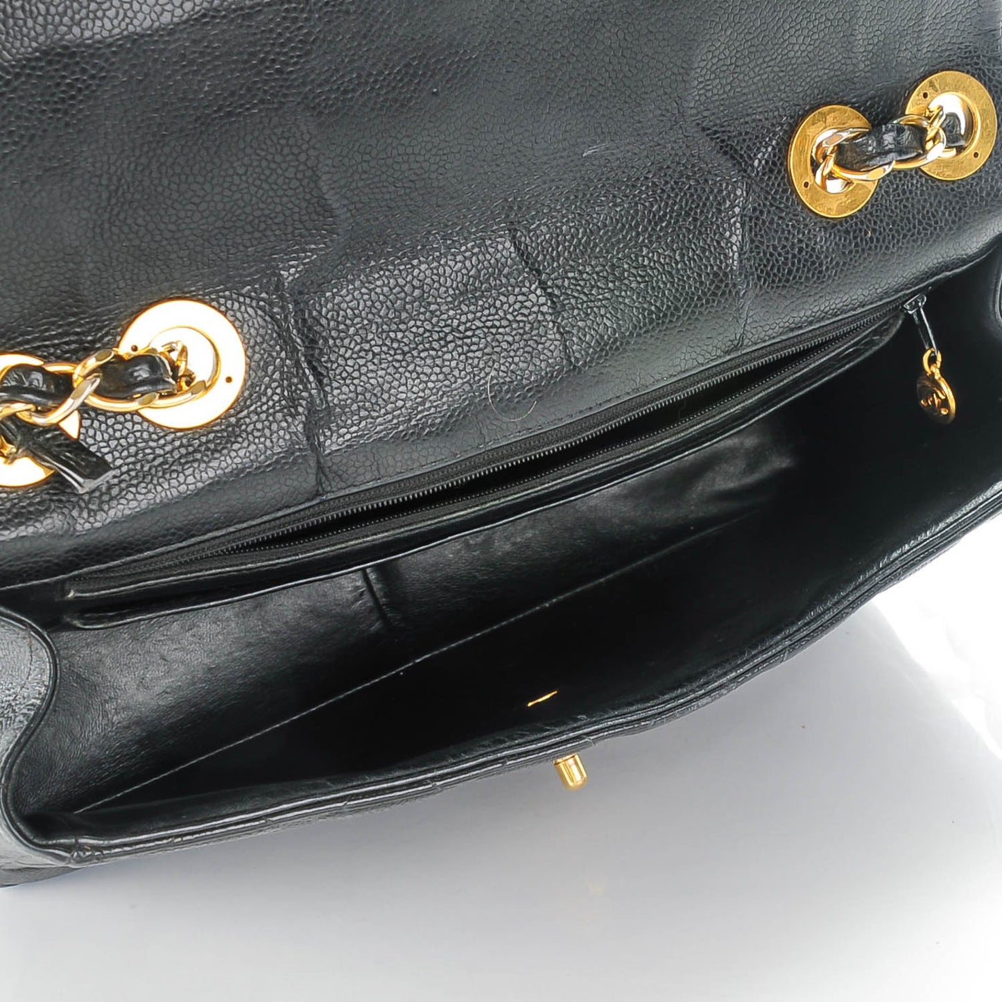 Caviar Quilted Jumbo Single Flap Black