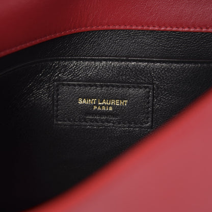 Saint Laurent Smooth Calfskin Small Spontini Saddle Bag Lipstick Red 8 of 9