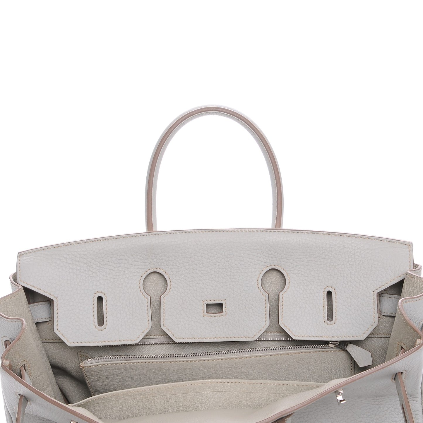 Taurillon Clemence Birkin 35 Gris Perle