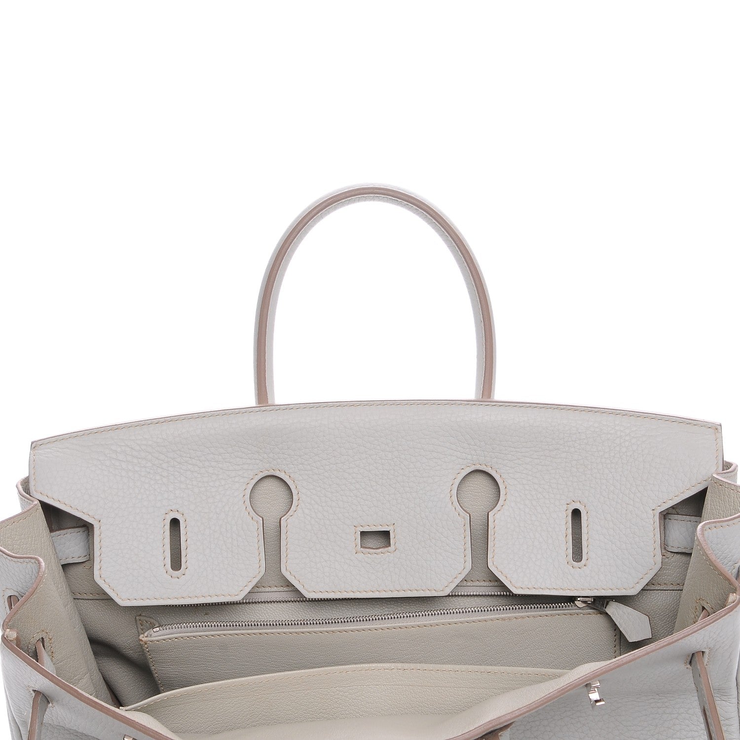 Hermes Taurillon Clemence Birkin 35 Gris Perle 9 of 25