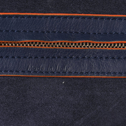 Celine Supple Calfskin Large Phantom Luggage Navy Blue Orange 5 of 10