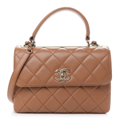 Chanel Lambskin Quilted Small Trendy CC Flap Dual Handle Bag Camel 1 of 9