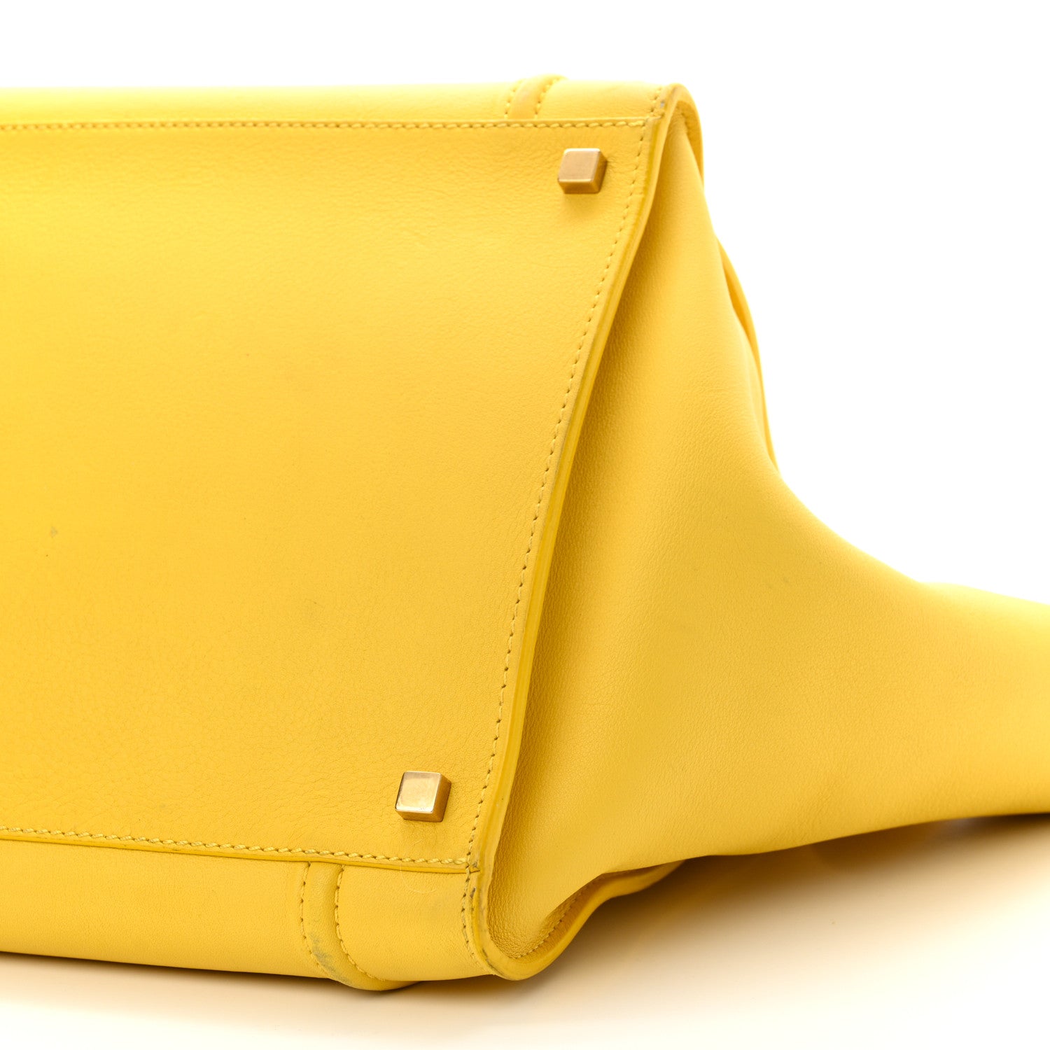 Celine Supple Calfskin Medium Phantom Luggage Sun Yellow 10 of 18