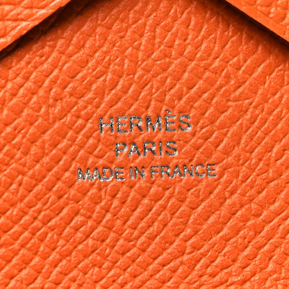 Hermes Epsom Calvi Duo Card Case Orange 8 of 10