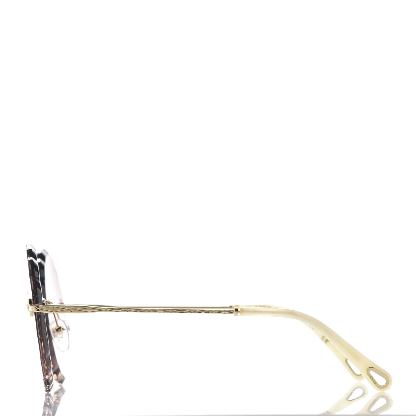 Rosie Bevelled Round Sunglasses CE142S Gold Gradient Coral
