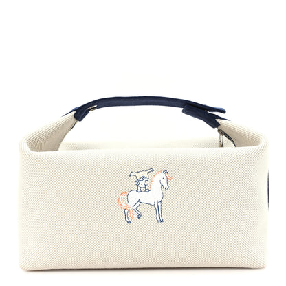 Hermes Canvas Large Bride-A-Brac Cabriole Case gris perle 1 of 8