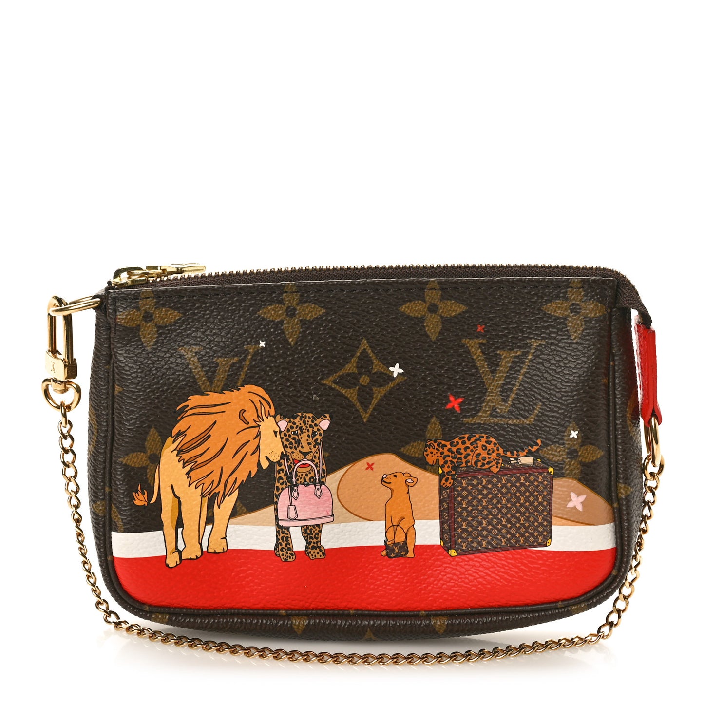 Monogram 2018 Christmas Animation Mini Cats Pochette Accessories