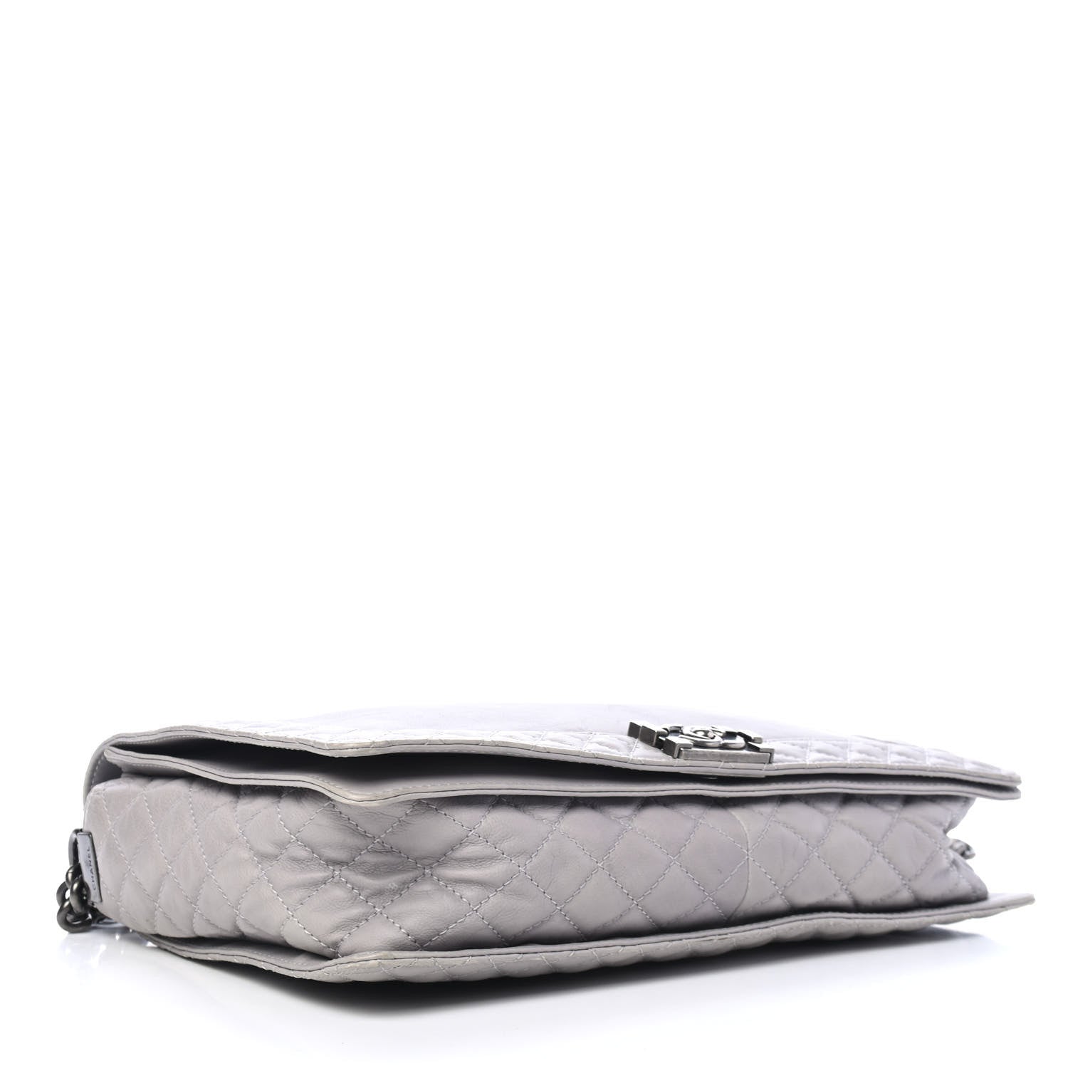 Chanel Calfskin Large Boy Reverso Flap Grey 3 of 6
