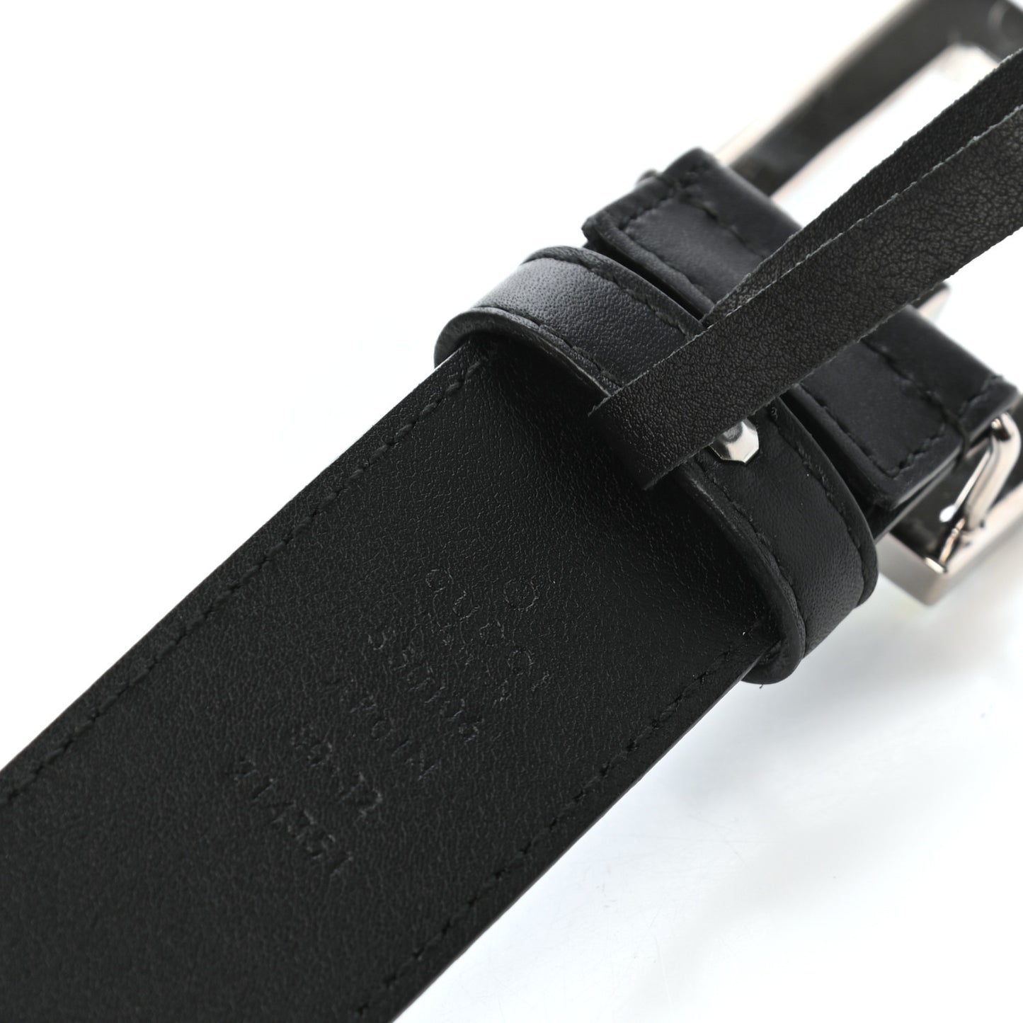 Calfskin Crystal Square G Madelyn Belt 80 32 Black