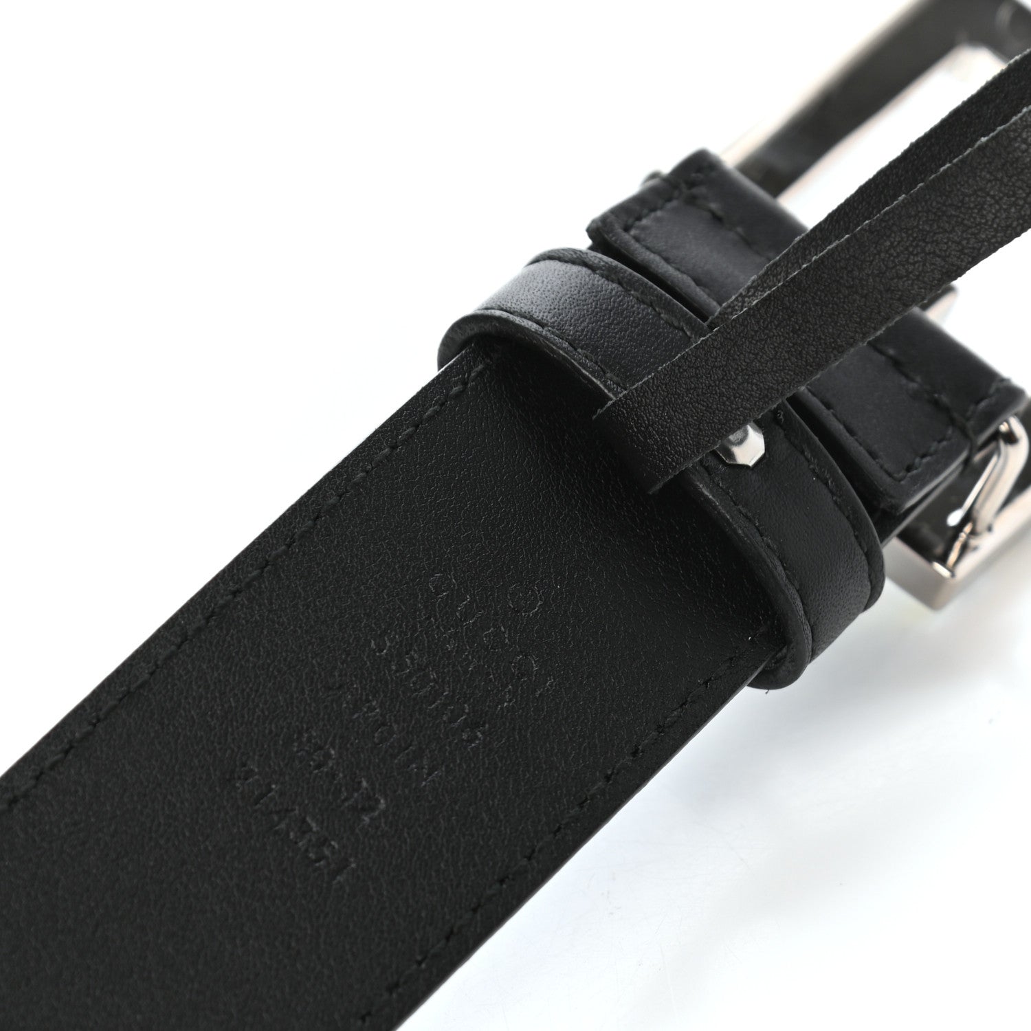 Gucci Calfskin Crystal Square G Madelyn Belt 80 32 Black 3 of 4