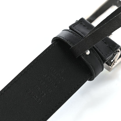 Gucci Calfskin Crystal Square G Madelyn Belt 80 32 Black 3 of 4