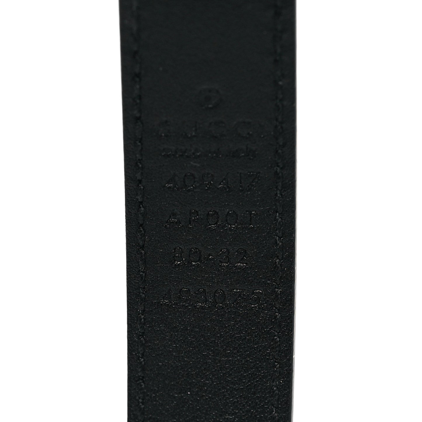 Calfskin Double G 20mm Belt 80 32 Black